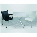 Facelift First Romeo Armchair with Alu Legs - White- Set of 2, 4PK FA213987